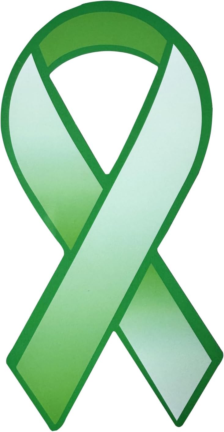 cogont 100pcs Large Green Donation Paper Ribbon-Shaped Awareness Ribbon for Cerebral Palsy, Liver Cancer, Mental Health, Green Health Cancer Hope Awareness - Image 4